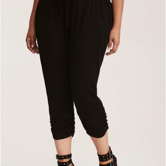 Torrid Challis Jogger Pants Size 4 4X Black Stretch VGUC - Picture 2 of 10
